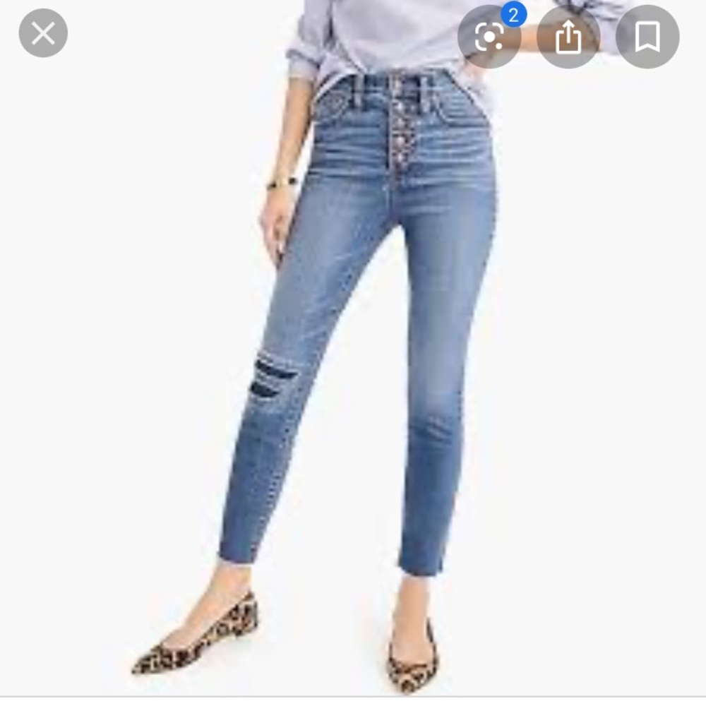 NWT Jcrew 10” high rise skinny jean toothpick